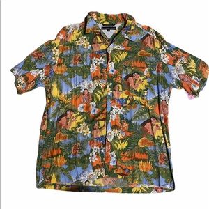 Large Hawaiian Tommy Hilfiger Shirt button up